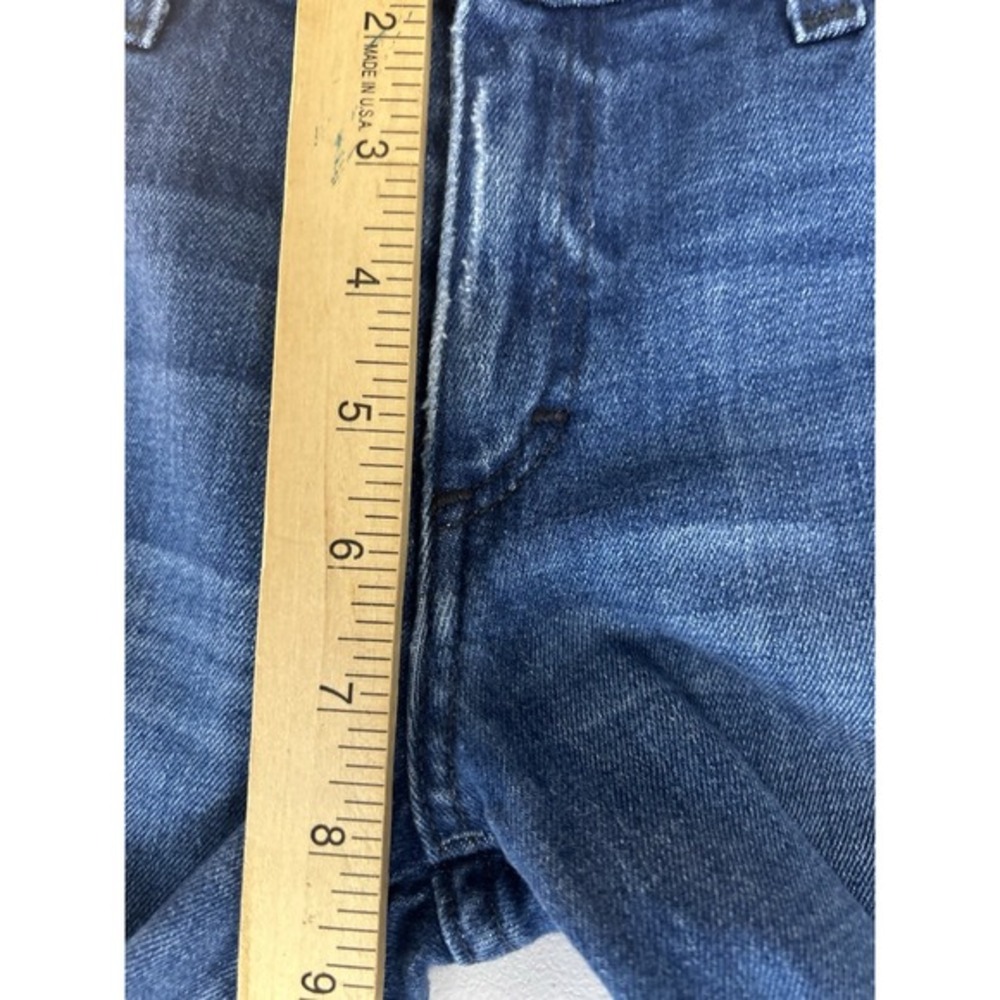 AMO Jeans‎ Womens  Size 26 Pacific Blue Raw Hem Stix Crop Low Rise Luxury - Picture 7 of 10